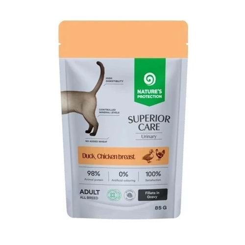 Nature’s Protection SC Urinary Ördekli & Tavuk Göğüslü Sos İçinde Yaş Kedi Maması 85g