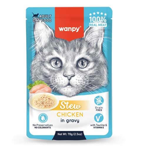 Wanpy 70G Pouch Tavuklu Yaş Kedi Maması