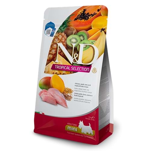 N&D Tropical Adult Mini Tavuklu Köpek Maması 5 KG