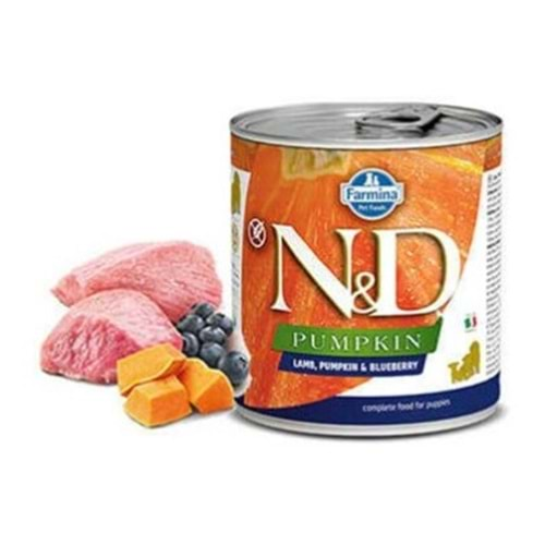 N&D Pumpkın Lamb & Blueberry Puppy Köpek Konserve 285 Gr