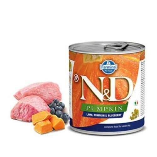 N&D Pumpkın Lamb & Blueberry Köpek Konserve 285 Gr