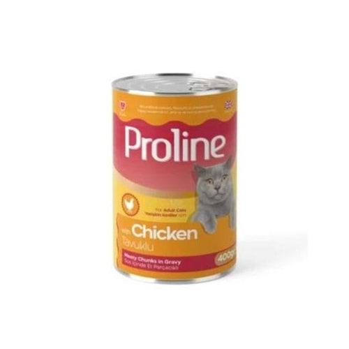 Proline Sos İçinde Et Parçacıklı Tavuklu Yetişkin Kedi Maması 400 G