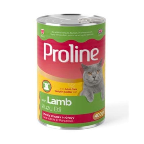 Proline Sos İçinde Et Parçacıklı Kuzu Yetişkin Kedi Maması 400 G