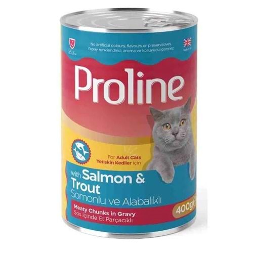 Proline Sos İçinde Et Parçacıklı Somonlu Yetişkin Kedi Maması 400 G