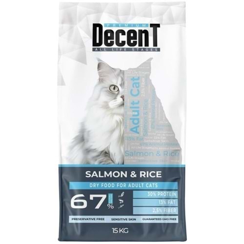 Decent Somonlu Sensitive Yetişkin Kedi Maması 15Kg