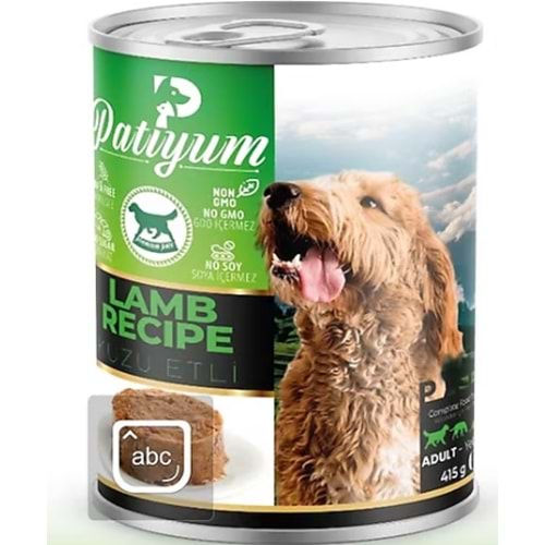 Patiyum Pate Kuzu Etli Yetişkin Köpek Konservesi 400 Gr