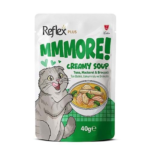 Reflex Plus MMore Ton Uskumru ve Brokolili Kedi Çorbası 40 Gr