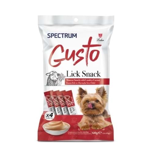Spectrum Gusto Kuzu Etli ve Havuçlu Köpek Sıvı Ödülü 4x15gr