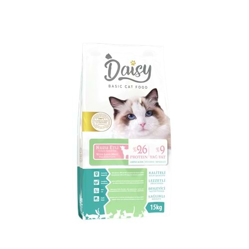 Daisy Basic Kuzu Etli Kedi Açık Mama 1Kg