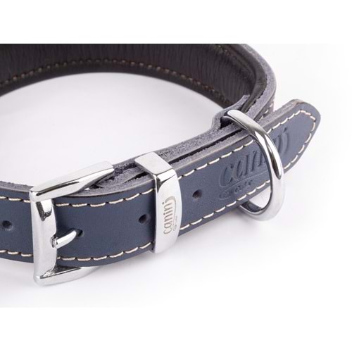 Canini Yağlı Deri Siyah Köpek Tasması 3 Cm 47-56 Cm L