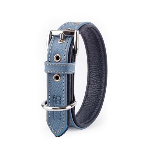 Canini Flotter Deri Turkuaz-Laci Köpek Tasması 2,5 Cm 22-30 Cm XXS