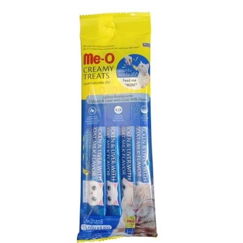 Meo Tavuk&Ciğer ve Keçi Sütü Krema Kedi Ödülü 4x15 Gr
