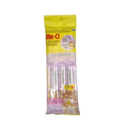 Meo Yavru Kedi Ton ile Keçi Sütü Krema Kedi Ödülü 4x15 Gr