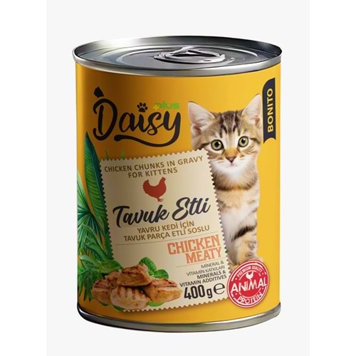 Daisy Plus Bonito Chicken Kitten Canned Food 400 Gr X 12 Adet