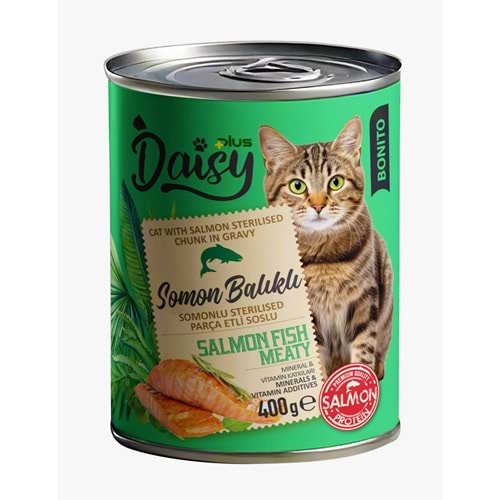 Daisy Plus Bonito Sterile Canned Cat With Salmon 400 Gr X 12 Adet