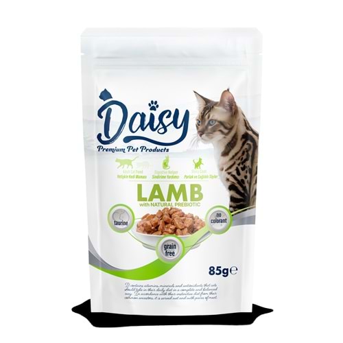 Daisy Kuzu Etli Jöleli Yetişkin Kedi Yaş Maması 85 GR X 24 Adet