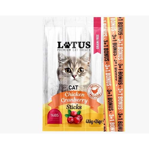 Lotus Chicken Cranberry Sticks 4x6 Gr 24GR