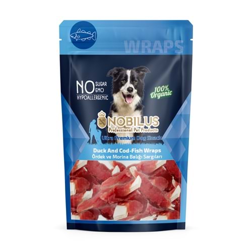 Nobilus Ördek Ve Morina Balığı Sargısı Köpek Ödülü 80Gr