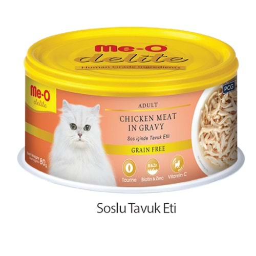 ME-O DELITE TAVUK ETLİ KEDİ KONSERVE 80GR