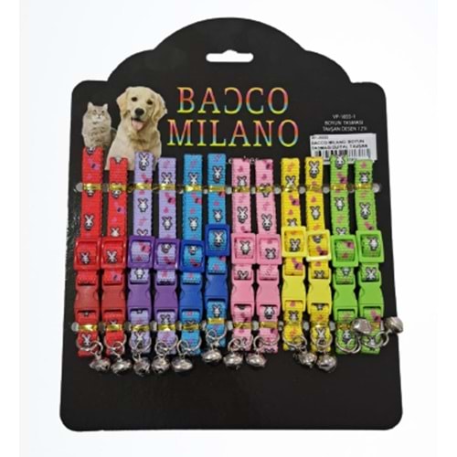 BACCO MİLANO BOYUN TASMASI DİJİTAL TAVŞAN DESEN