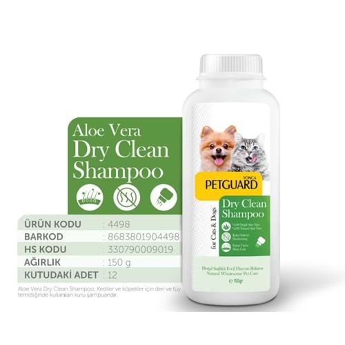 Petguard Aloe Vera Kuru Toz Şampuan Kedi Köpek 150Gr