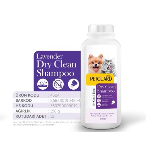 Petguard Lavanta Kuru Toz Şampuan Kedi Köpek 150Gr