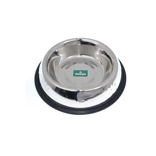 Çelik Kaymaz Tabanlı Kabartmalı Oval Mama ve Su Kabı 8 Oz