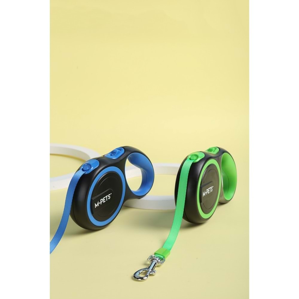 M-Pets Lıberty Otomatik Gezdirme Şerit 5Mt/Blue (M)