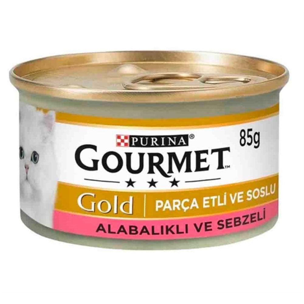 Gourmet Gold Parça Etli Alabalık Ve Sebzeli Kedi Konservesi 85 Gr
