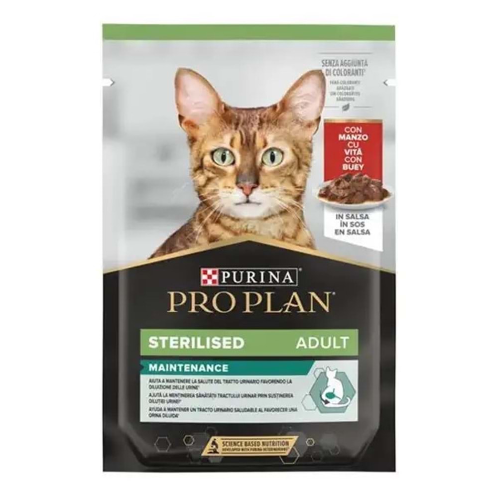 Pro Plan Pouch Sterilised Biftekli Kısır Kedi Konservesi 85Gr