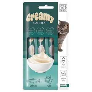 M-PETS CREAMY SOMON BALIKLI BİFTEKLİ KEDİ ÖDÜLÜ 4X15GR