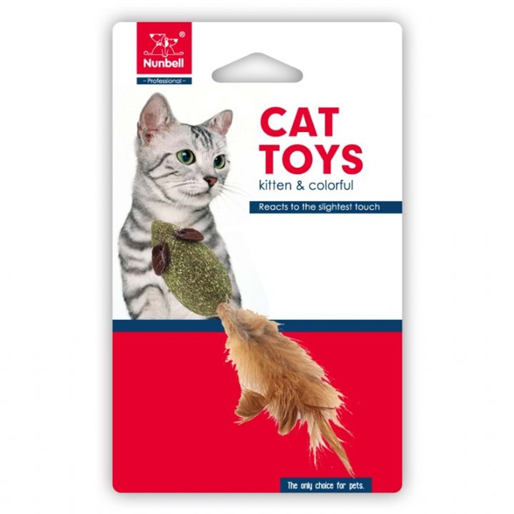 Nunbell Kedi Oyuncagı Catnıp Fare Tüylü