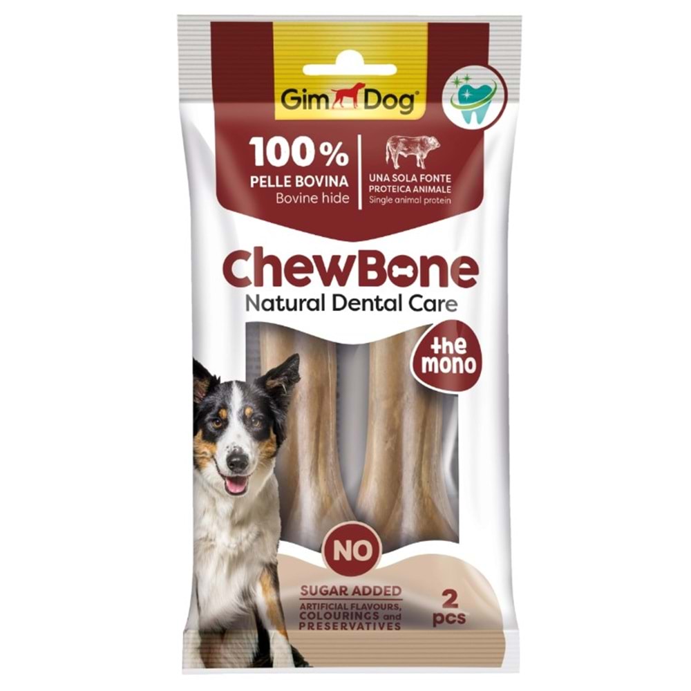 GimDog Chew Bones Press Köpek Çiğneme Kemiği 5,5’’ 120 Gr 2li Naturel