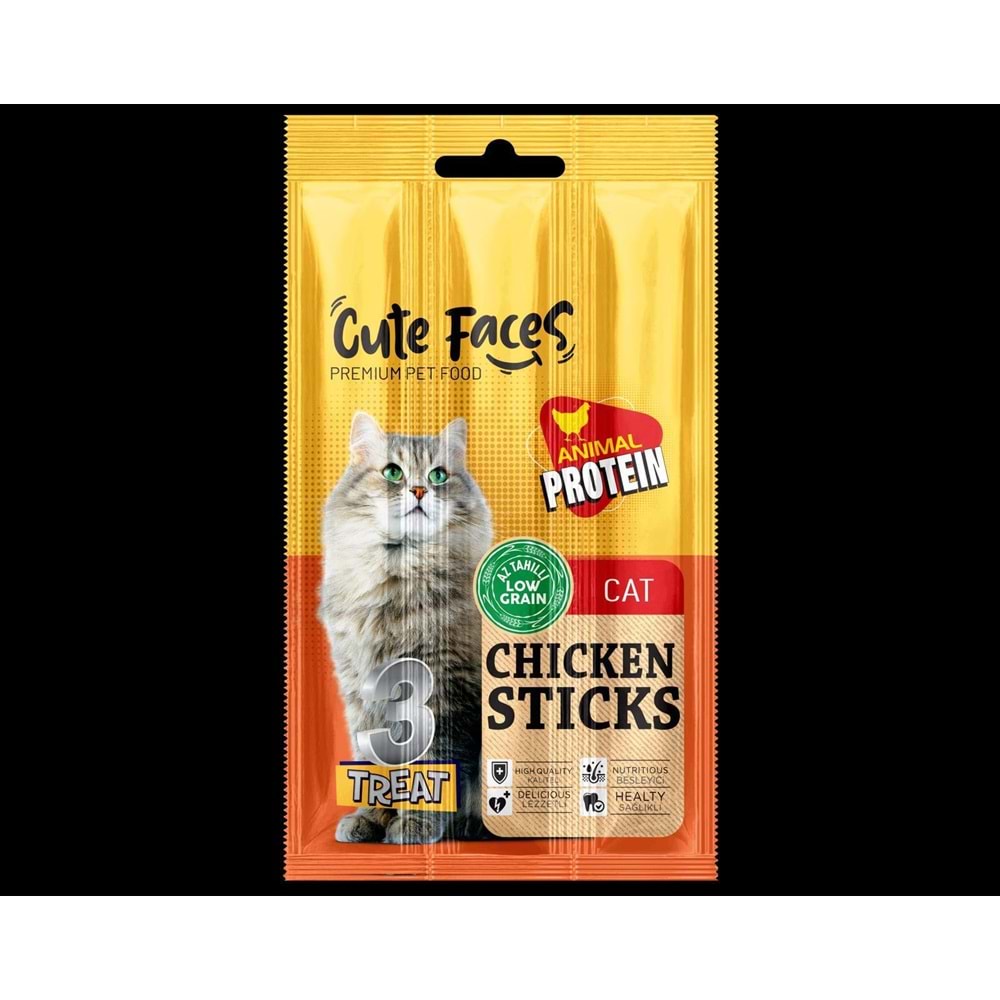 Cute Faces Cat Chicken Stick 3*5 Gr