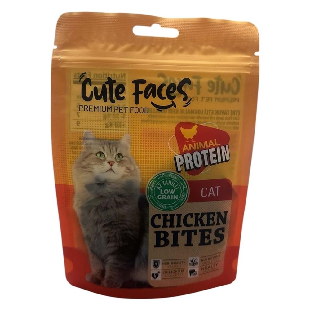 Cute Faces Cat Chicken Bites 60 Gr