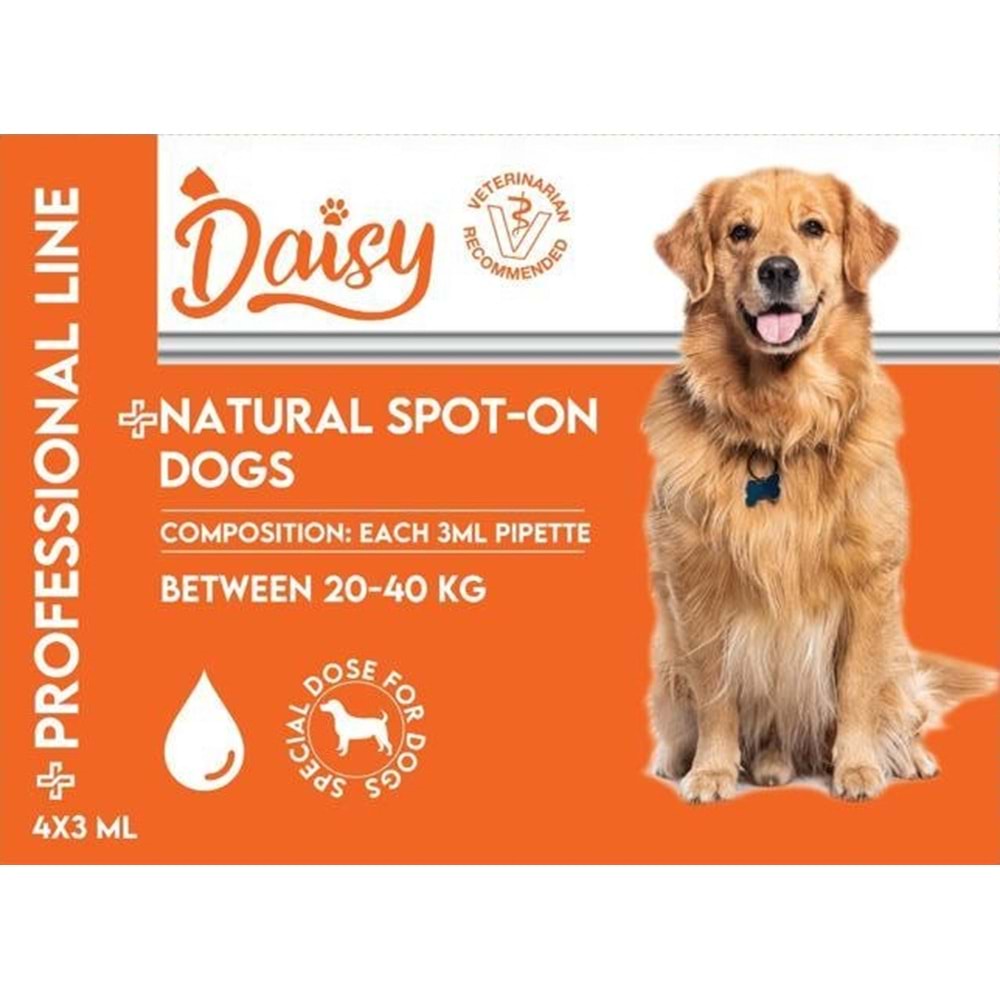 Daisy Köpek Ense Damlası (20-40 Kg) 4*3 Ml