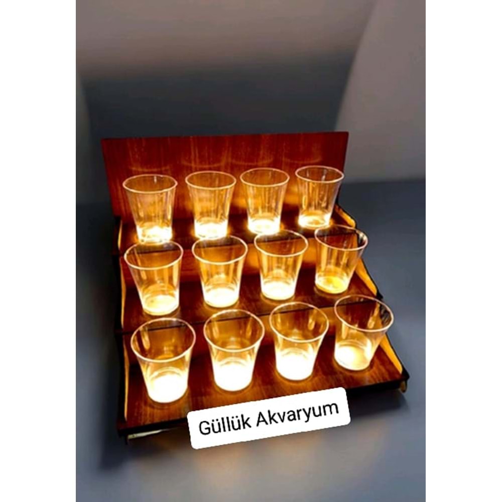 IŞIKLI AHŞAP BETA BALIK STANTI