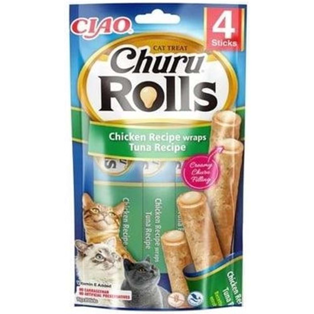 Cıao Churu Rolls Stıcks Tavuk Sargılı & Ton Balıklı Kedi Ödül Maması