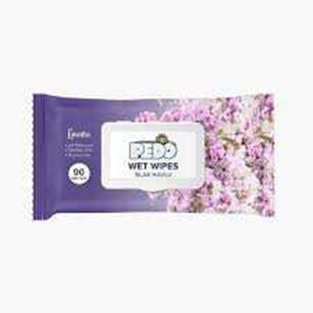 Pedo Kapaklı Islak Mendil Lavanta 90lı