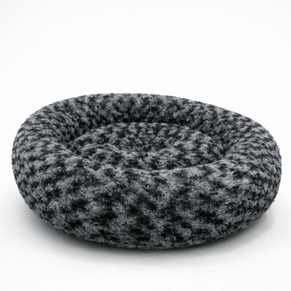 Simit Yatak Peluş Siyah 55*55Cm