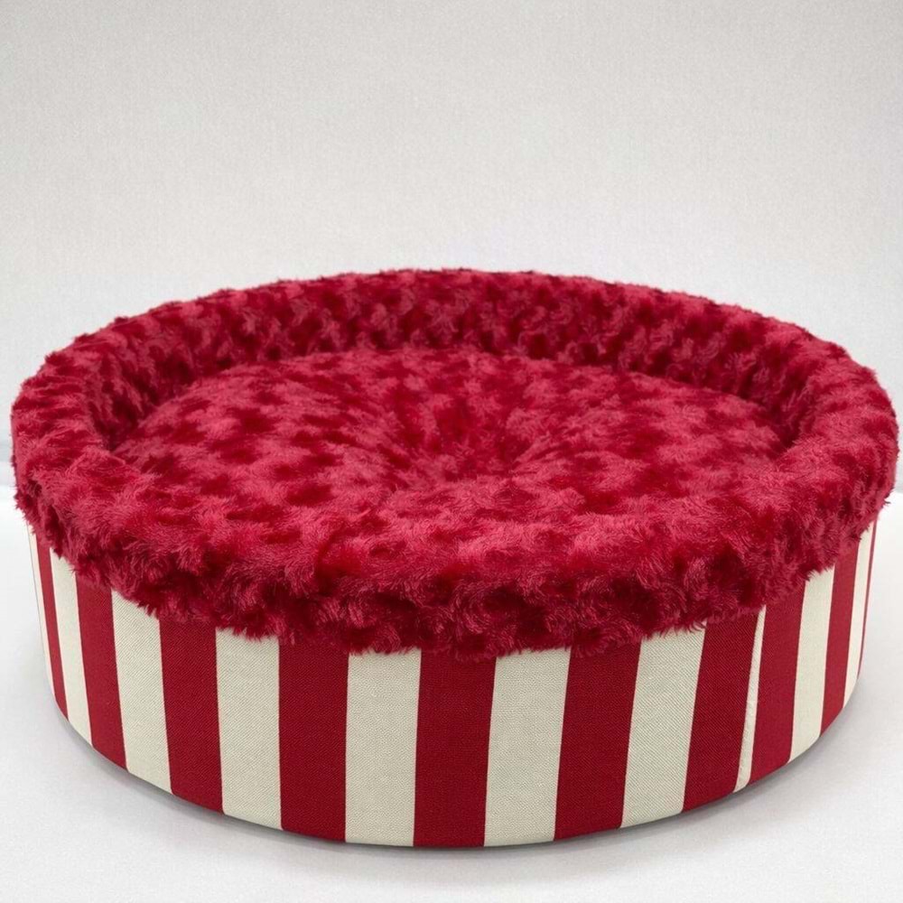 Speciel Peluş Simit Yatak Kırmızı 50X50X15Cm