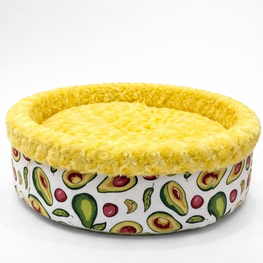 Speciel Peluş Simit Yatak Sarı 50X50X15Cm