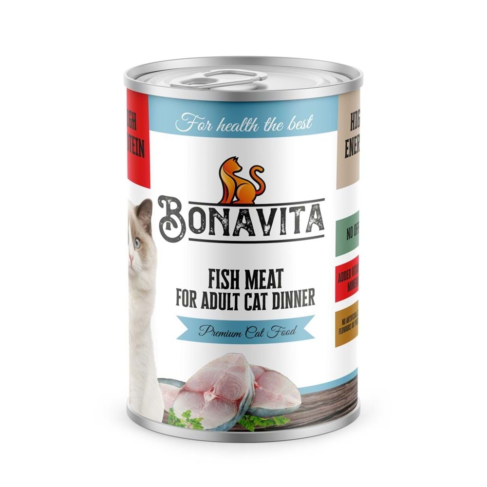 Bonavita Balıklı Yetişkin Kedi Konservesi 400 Gr