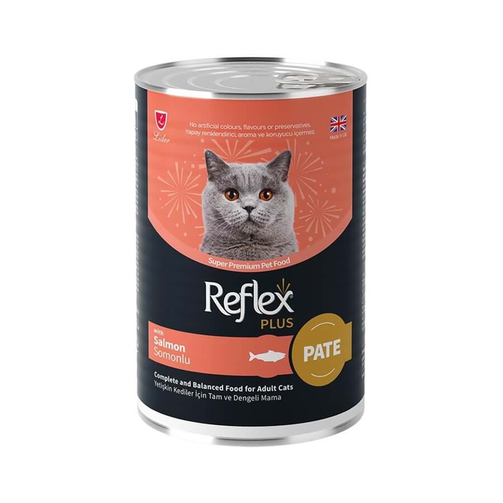 Reflex Plus Pate İçinde Et Parçacıklı Somonlu Yetişkin Kedi Maması 395 G