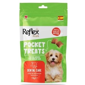 Reflex Plus Pocket Treats Ağız ve Diş Sağlığı İçin Köpek Ödül Maması 70 Gr