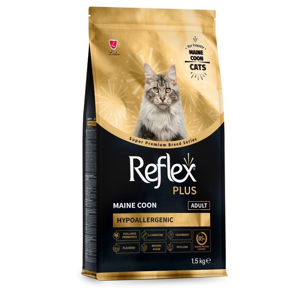 Reflex Plus Hipoalerjenik Maine Coon Yetişkin Kedi Maması 1,5Kg