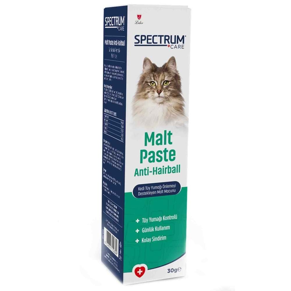 Spectrum Kedi Tüy Yumağı Önlemeyi Destekleyen Malt Macunu 30Gr