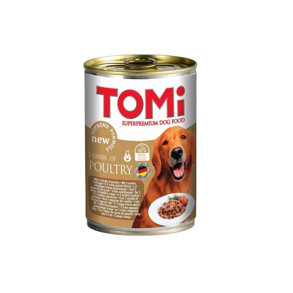 Tomi Üç Çeşit Kanat Etli Köpek Konservesi 400 Gr