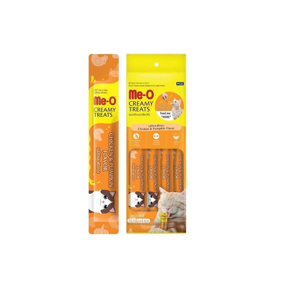 11-ME-O CREAMY TAVUK&BALKABAĞI KEDİ ÖDÜL 4X15GR