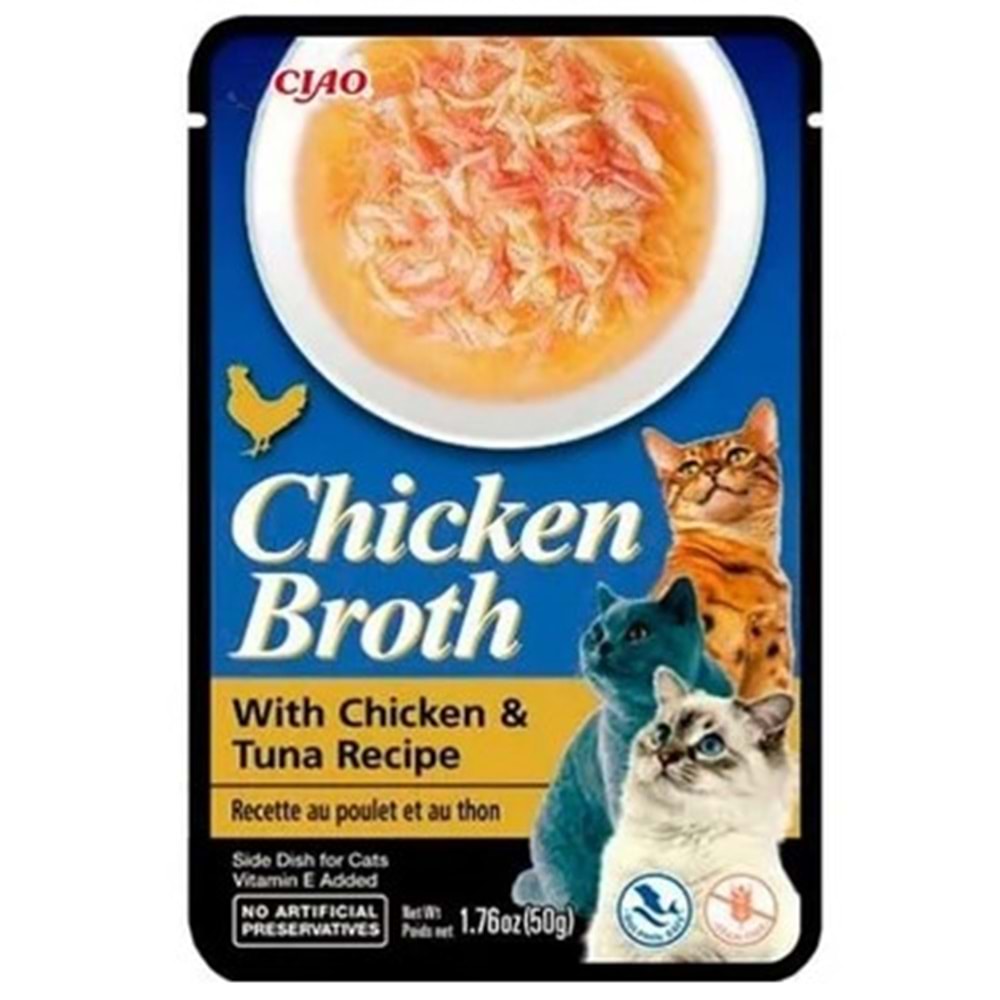 Cıao Chıcken Broth Tavuk Sulu Ve Ton Balıklı Kedi Çorbası